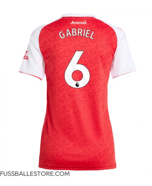 Günstige Arsenal Gabriel Magalhaes #6 Heimtrikot Damen 2025-26 Kurzarm Günstige Arsenal Gabriel Magalhaes #6 Heimtrikot Damen 2025-26 Kurzarm